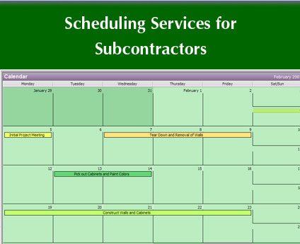subcontractor schedule